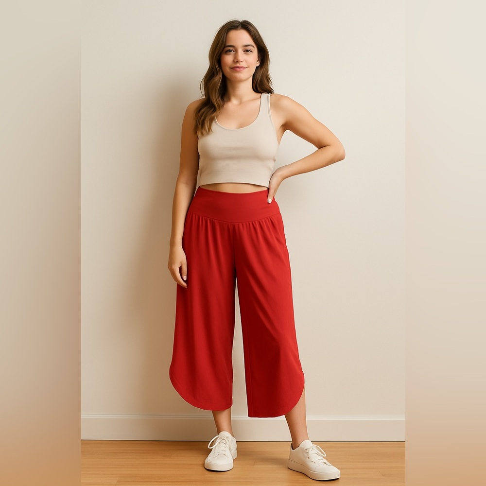 Halara Red/Orange Wide-Leg Flow Pants – Size XL Regular